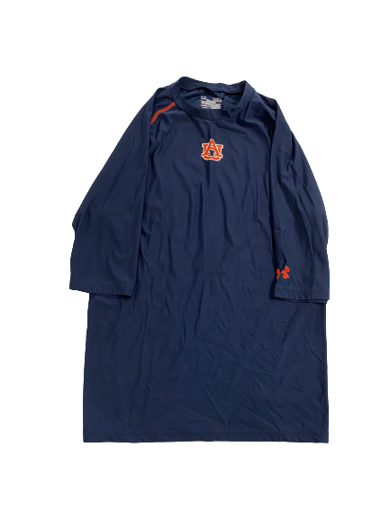 Big Kat Bryant Auburn Football Team Issued 3/4 Sleeve Compression Workout Shirt (Size XL)