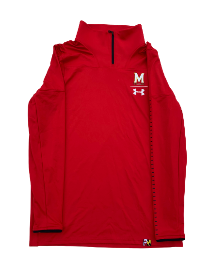 Anthony Cowan Maryland Team Issued Quarter-Zip Pullover (Size S)