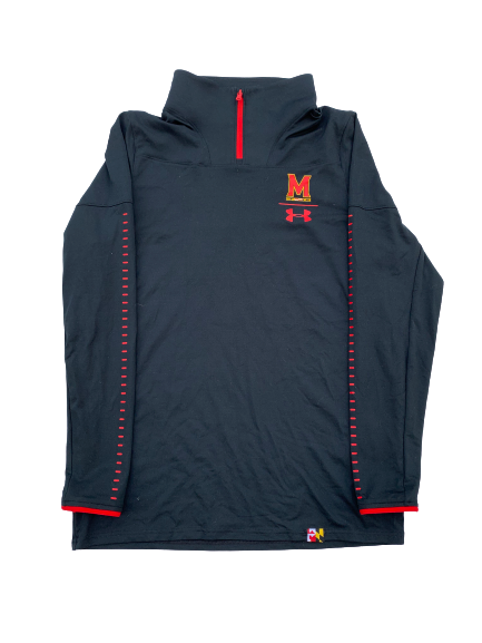 Anthony Cowan Maryland Team Issued Quarter-Zip Pullover (Size S)