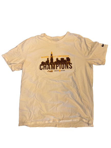 Tate Hall Loyola Basketball Team Issued 2019 Missouri Valley Conference Champions T-Shirt (Size XL)