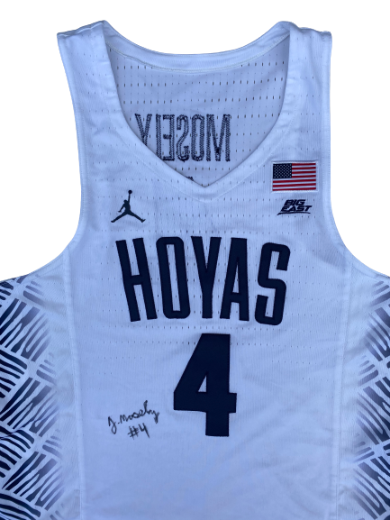 Jagan Mosely Georgetown Basketball 2016-2017 SIGNED Game Worn Jersey (Size 48)
