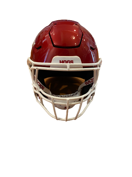 ark football helmet Xavier Kelly Aransas Football Game Worn Helmet – The Players Trunk