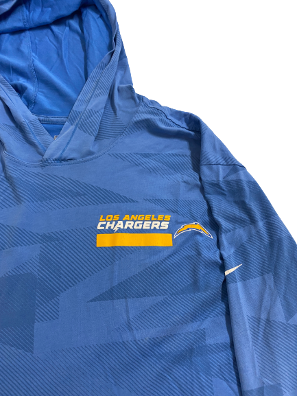 Joshua Kelley Los Angeles Chargers Team Issued Performance Hoodie (Size L)