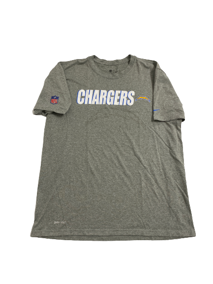 Joshua Kelley Los Angeles Chargers Team-Issued T-Shirt Shirt (Size L)