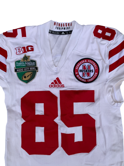 Matt Snyder Nebraska SIGNED & INSCRIBED 2016 Music City Bowl Game Worn Jersey