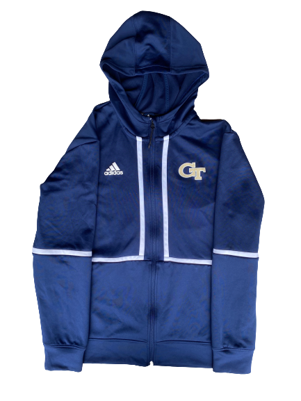 Moses Wright Georgia Tech Basketball Team Issued Zip Up Jacket (Size XLT)