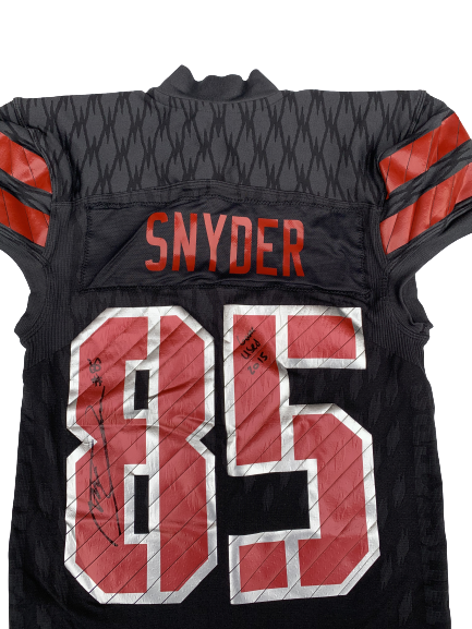 Matt Snyder Nebraska SIGNED & INSCRIBED 2015 Game Worn Jersey