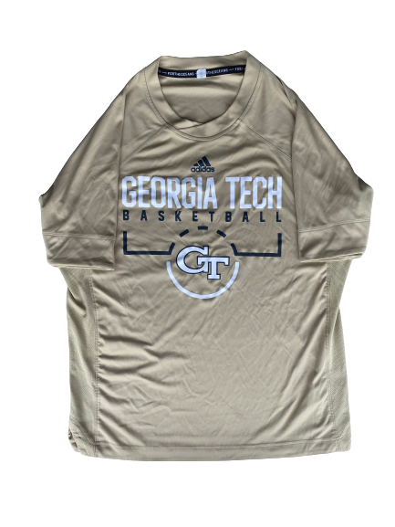Moses Wright Georgia Tech Basketball Team Issued Workout Shirt (Size XL)