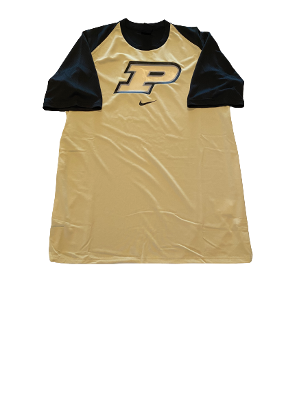 Ryan Cline Purdue Basketball Pre-Game Warm-Up Short Sleeve Shooting Shirt (Size LT)