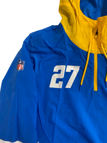 Joshua Kelley Los Angeles Chargers Player-Exclusive Windbreaker With Number (Size L)