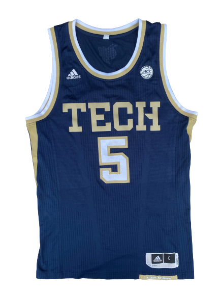 Moses Wright Georgia Tech Basketball SIGNED Game Worn Jersey (Size L)