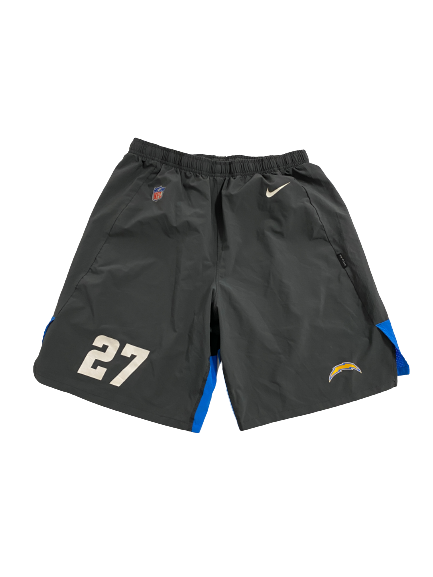 Joshua Kelley Los Angeles Chargers Player-Exclusive Shorts With Number (Size L)