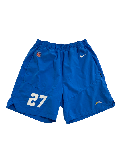 Joshua Kelley Los Angeles Chargers Player-Exclusive Shorts With Number (Size L)