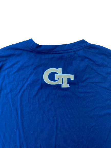Moses Wright Georgia Tech Basketball Team Issued Workout Shirt (Size XLT)