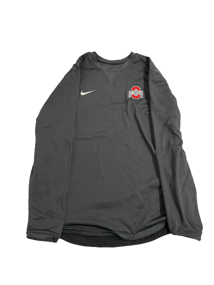 Mac Podraza Ohio State Volleyball Team-Issued Long Sleeve Waffle Style Crewneck (Size L)