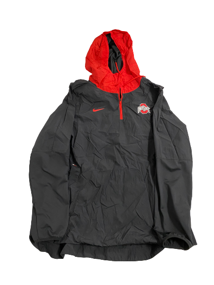 Mac Podraza Ohio State Volleyball Team-Issued Quarter-Zip Windbreaker Jacket (Size XL)