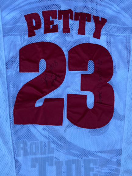 John Petty Alabama Basketball SIGNED 2017 (FRESHMAN YEAR) Canadian Tour Game Worn Jersey