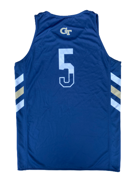 Moses Wright Georgia Tech Basketball SIGNED Player Exclusive Reversible Practice Jersey (Size L)