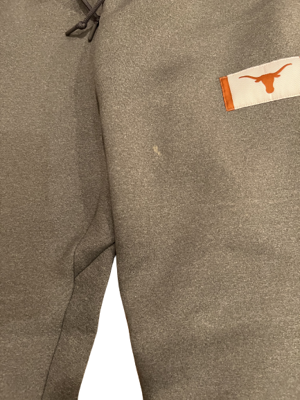 Jase Febres Texas Basketball Team Exclusive Travel Sweatpants with Magnetic Bottoms (Size L)