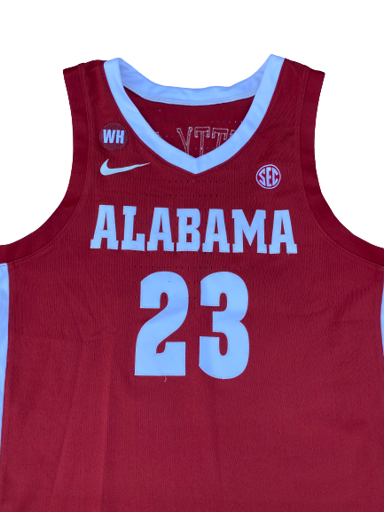 John Petty Alabama Basketball 2019-2020 (JUNIOR YEAR) Signed Game Worn Jersey with "WH" Patch - Photo Matched