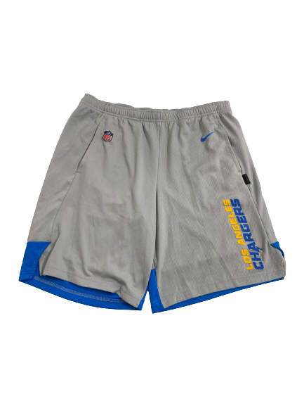 Joshua Kelley Los Angeles Chargers Team-Issued Shorts (Size L)