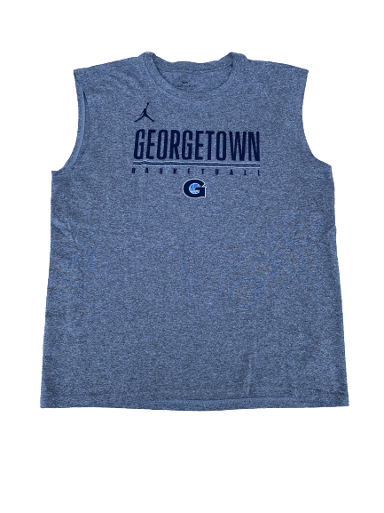 Mac McClung Georgetown Basketball Team Issued Jordan Workout Tank (Size L)