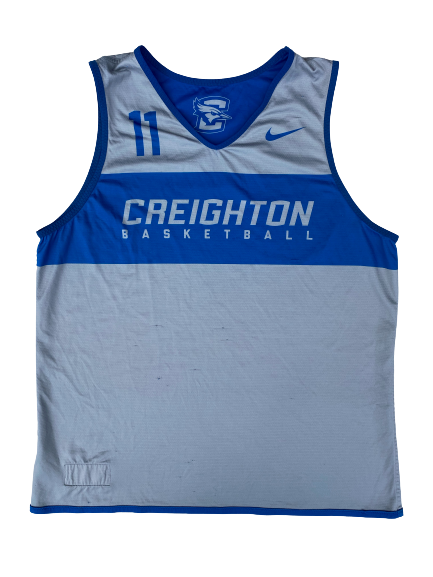 Marcus Zegarowski Creighton Basketball SIGNED Player Exclusive Reversible Practice Jersey (Size L)
