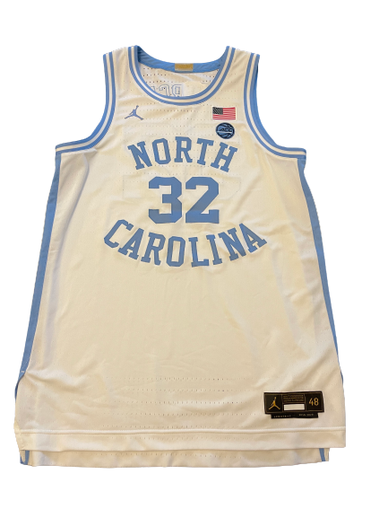 Justin Pierce North Carolina Basketball 2019-2020 Game Worn Jersey