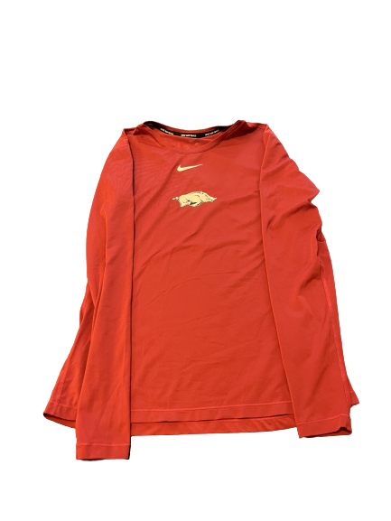 Braxton Burnside Arkansas Softball Team Issued Long Sleeve Workout Shirt (Size M)