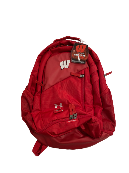 Micah Potter Wisconsin Basketball Player Exclusive Backpack With Player Tag