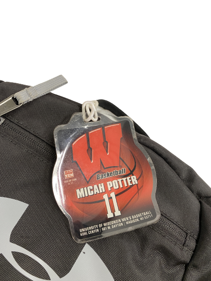 Micah Potter Wisconsin Basketball Player Exclusive Backpack With Player Tag