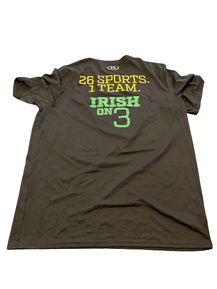 Mikayla Vaughn Notre Dame Basketball Team Issued Workout Shirt (Size XL)
