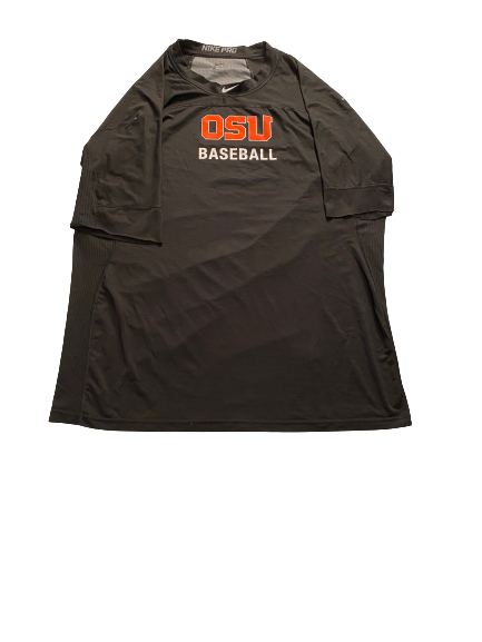 Grant Gambrell Oregon State Baseball Hand-Cut Workout Shirt (Size XXL)