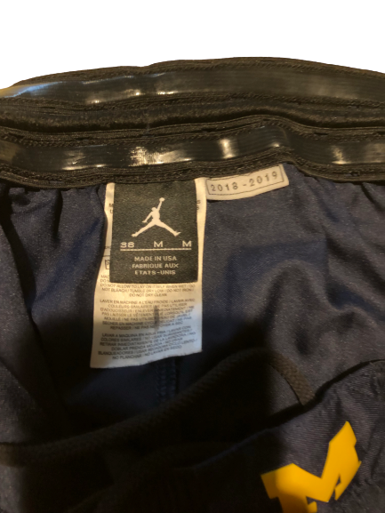 Charles Matthews Michigan Signed 2018-2019 Game Worn Shorts (Size M)