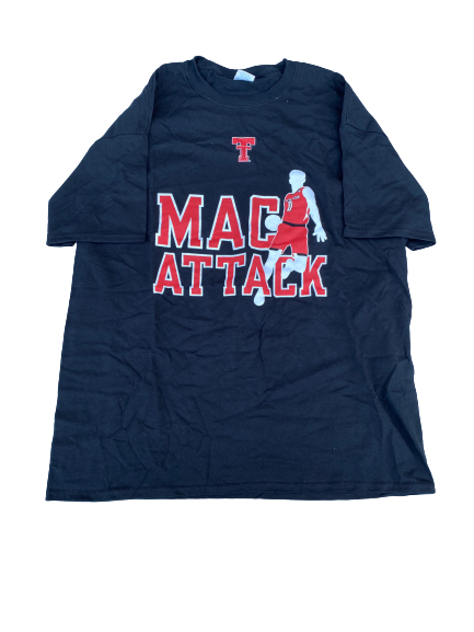 Mac McClung Texas Tech Basketball "MAC ATTACK" T-Shirt (Size XL)