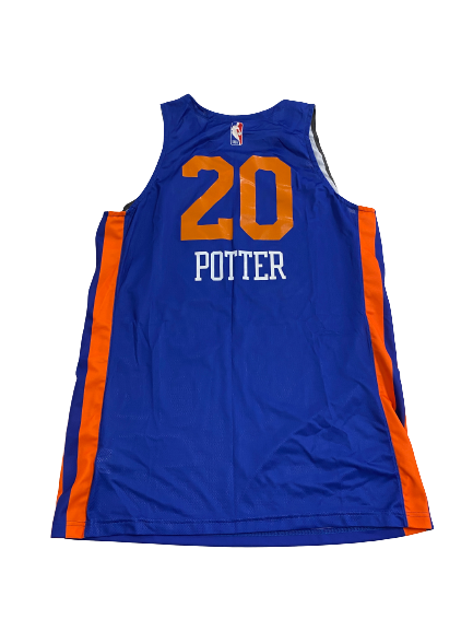 Micah Potter New York Knicks Summer League Game-Worn Jersey