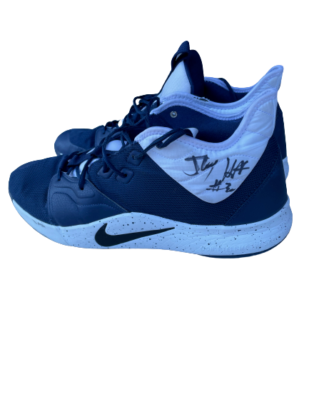 Jay Huff Virginia Basketball SIGNED Practice Worn Shoes (Size 17)