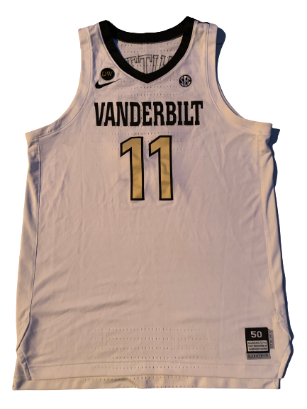 Simi Shittu Vanderbilt Basketball 2018-2019 Season Game-Worn Jersey (Size 50) (Photo Matched)