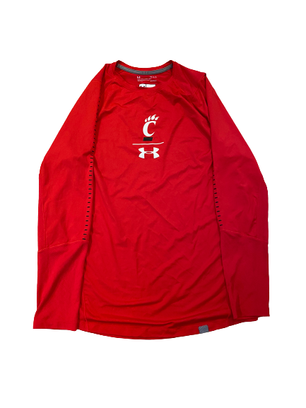 Gerrid Doaks Cincinnati Football Under Armour Fitted Compression Long Sleeve Shirt (Size L)
