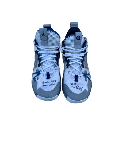 Mac McClung Georgetown Basketball 2019-2020 (SOPHOMORE YEAR) SIGNED Game Worn Shoes (12/17/19 vs UMBC) - Photo Matched