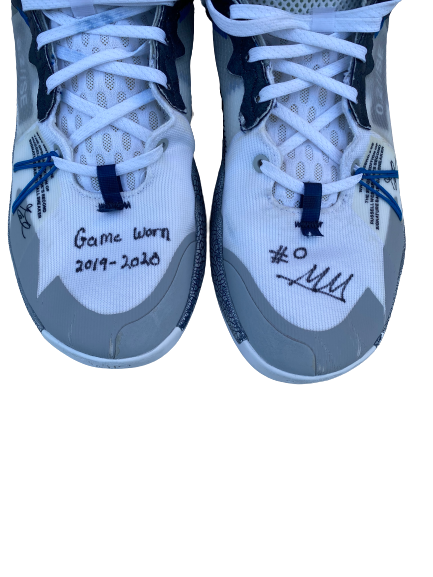 Mac McClung Georgetown Basketball 2019-2020 (SOPHOMORE YEAR) SIGNED Game Worn Shoes (12/17/19 vs UMBC) - Photo Matched