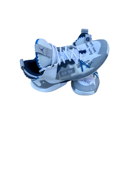 Mac McClung Georgetown Basketball 2019-2020 (SOPHOMORE YEAR) SIGNED Game Worn Shoes (12/17/19 vs UMBC) - Photo Matched