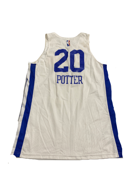 Micah Potter New York Knicks Summer League Game-Worn Jersey (Size 2XL Length +4)