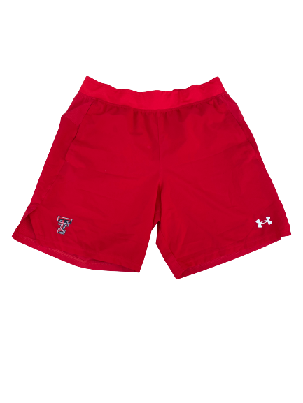 Mac McClung Texas Tech Basketball Team Issued Workout Shorts WITH "McCLUNG" Name Tag (Size L)