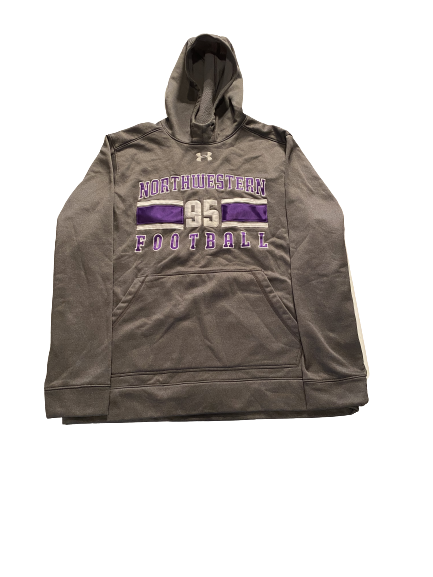 Alex Miller Northwestern Football Sweatshirt with Number (Size XXL)