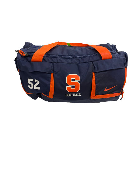 Carlos Vettorello Syracuse Football Player-Exclusive Travel Duffel Bag With 