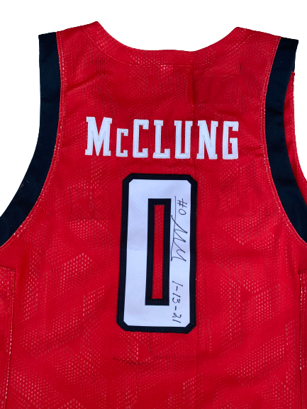 Mac McClung Texas Tech Basketball SIGNED & INSCRIBED Game Worn Jersey (BUZZER BEATER VS TEXAS 1/13/21 - 22 POINTS)
