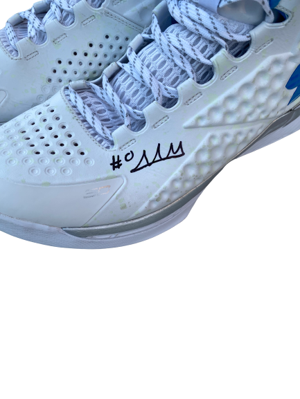 Mac McClung Texas Tech Basketball SIGNED Game Worn Steph Curry Under Armour Shoes (3/11/21 - BIG 12 TOURNAMENT)