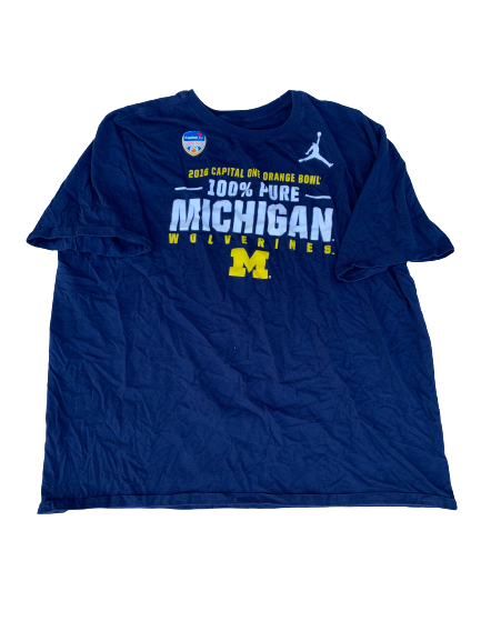 Nolan Ulizio Michigan Orange Bowl Jordan T-Shirt (Size 3XL)