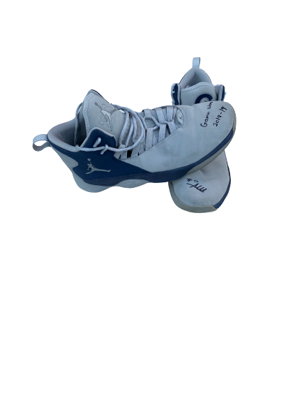 Mac McClung Georgetown Basketball 2018-2019 (FRESHMAN SEASON) SIGNED GAME WORN Player Exclusive Jordan Shoes - Photo Matched